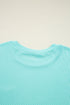 Corded Ribbed Knit Contrast Pocket Long Sleeve Pullover